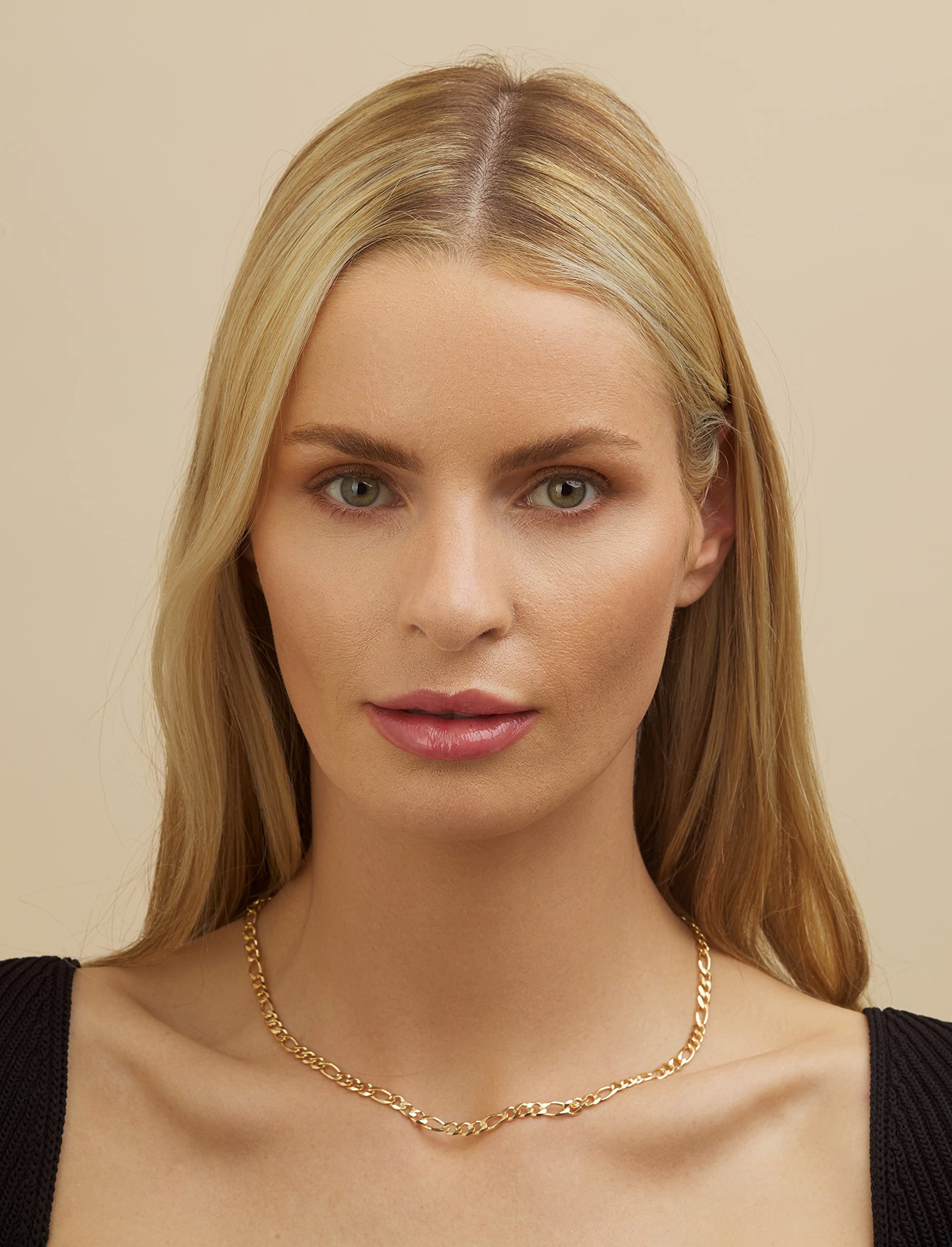 18K Gold Plated 5MM Figaro Necklace