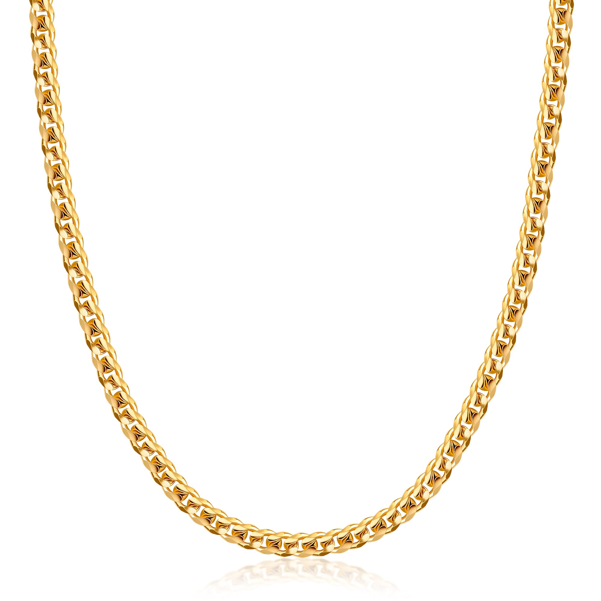 18k Gold Plated Miami Cuban Necklace 4mm Thick