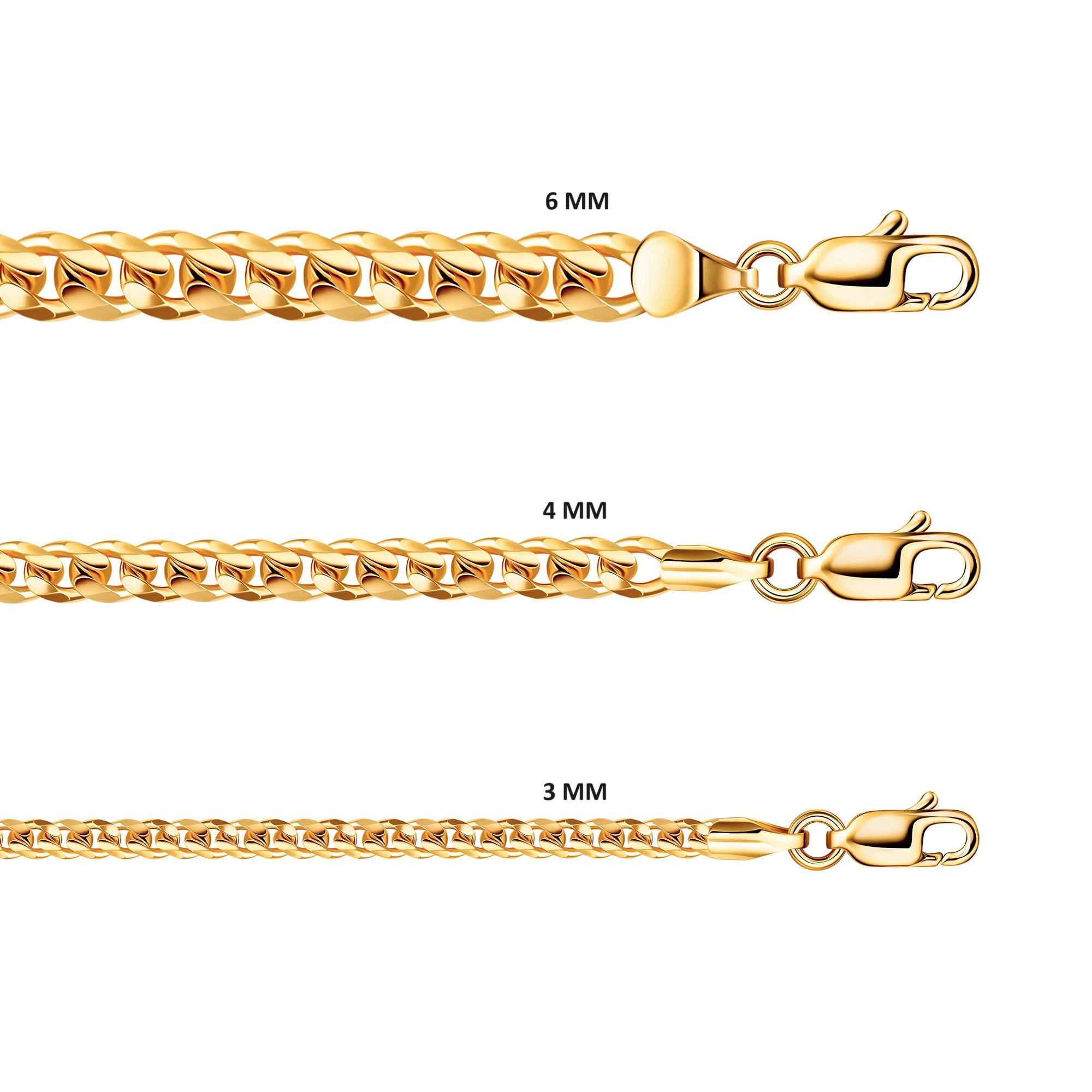 18k Gold Plated Miami Cuban Necklace 4mm Thick