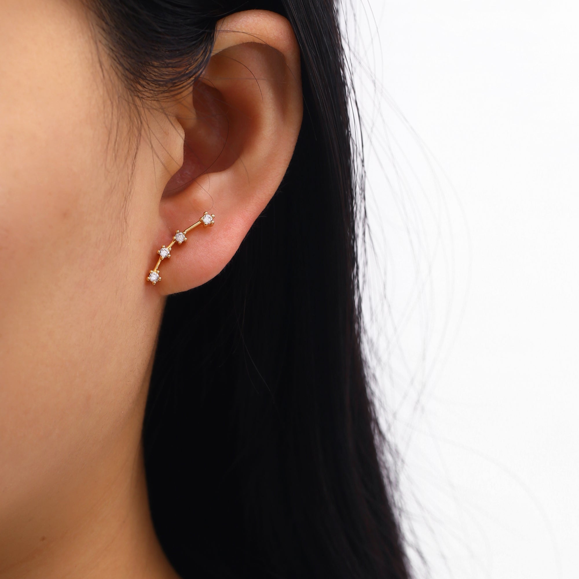 18K Gold Plated Zodiac Constellation Stud Earrings