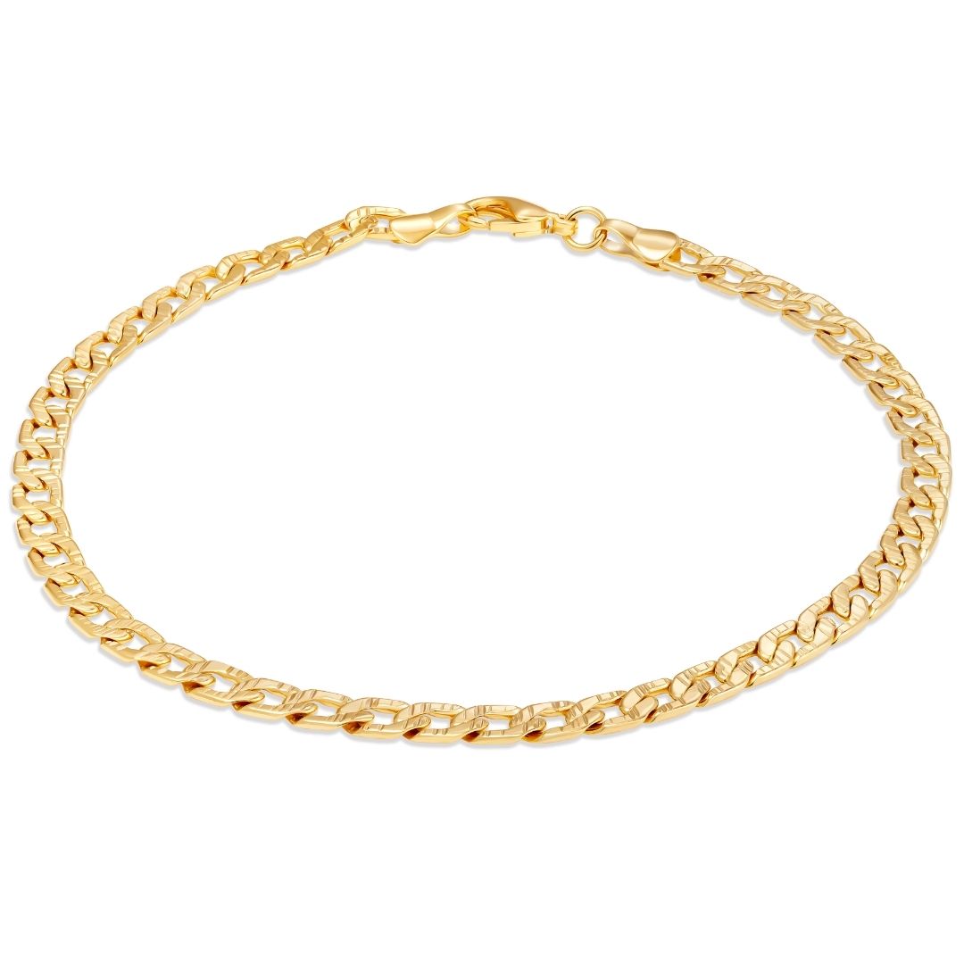 18K Gold Plated Cuban Link Anklet