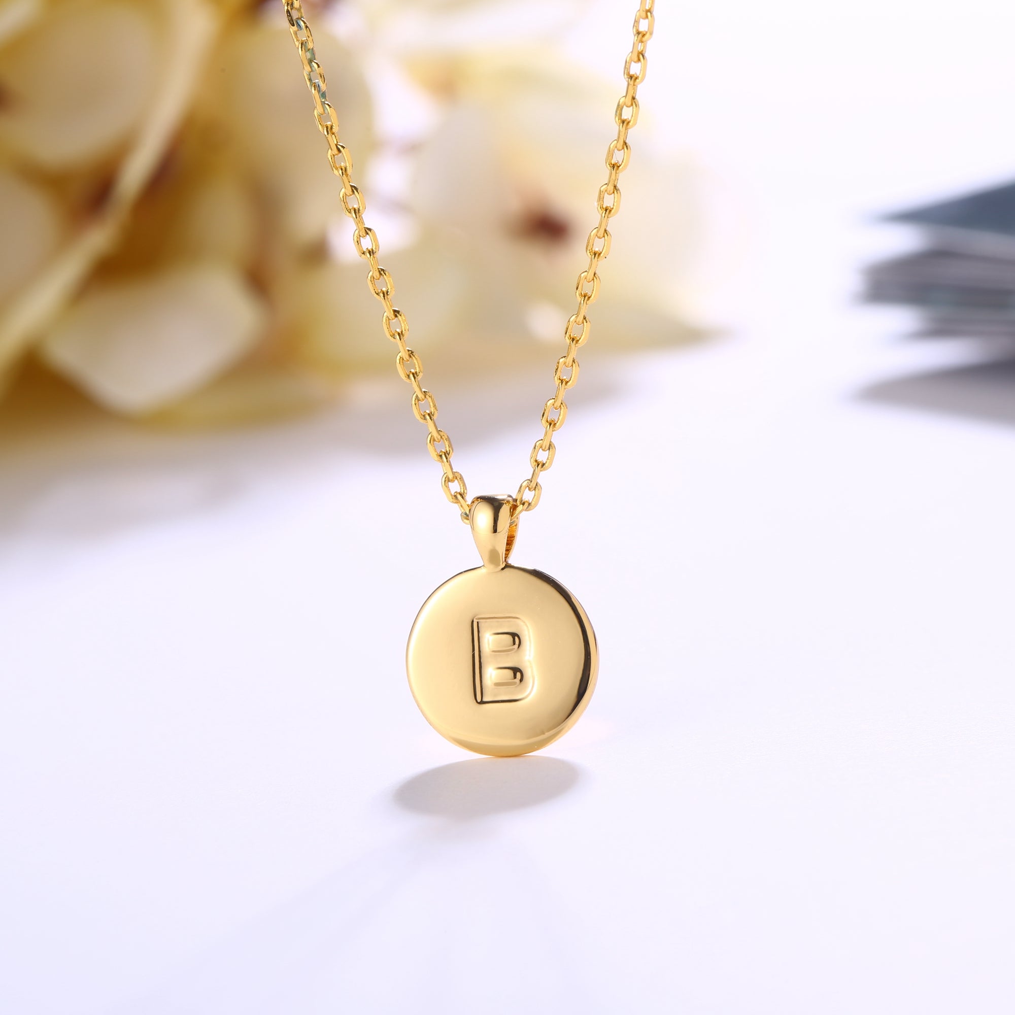 18K Gold Plated Monogram Necklace