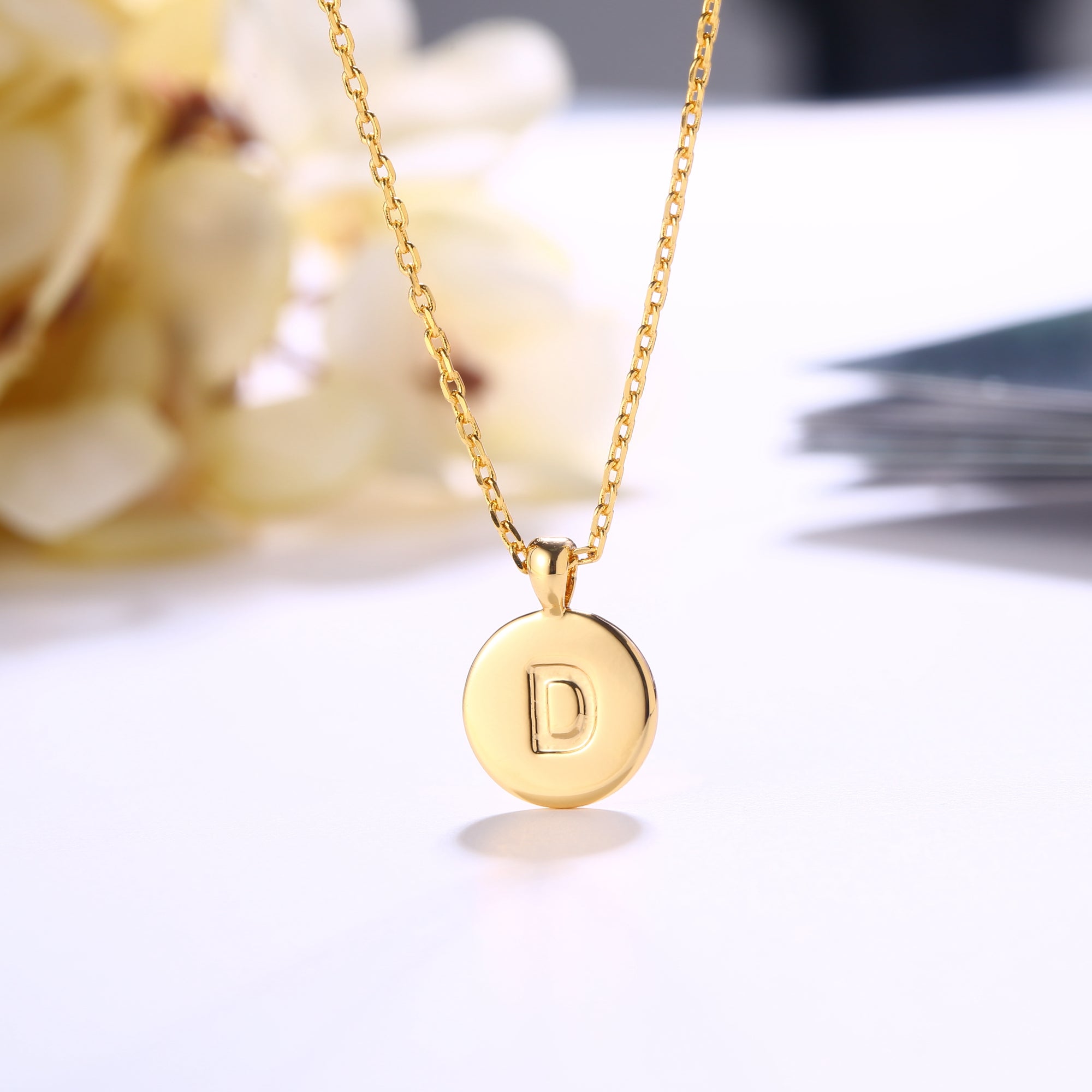 18K Gold Plated Monogram Necklace