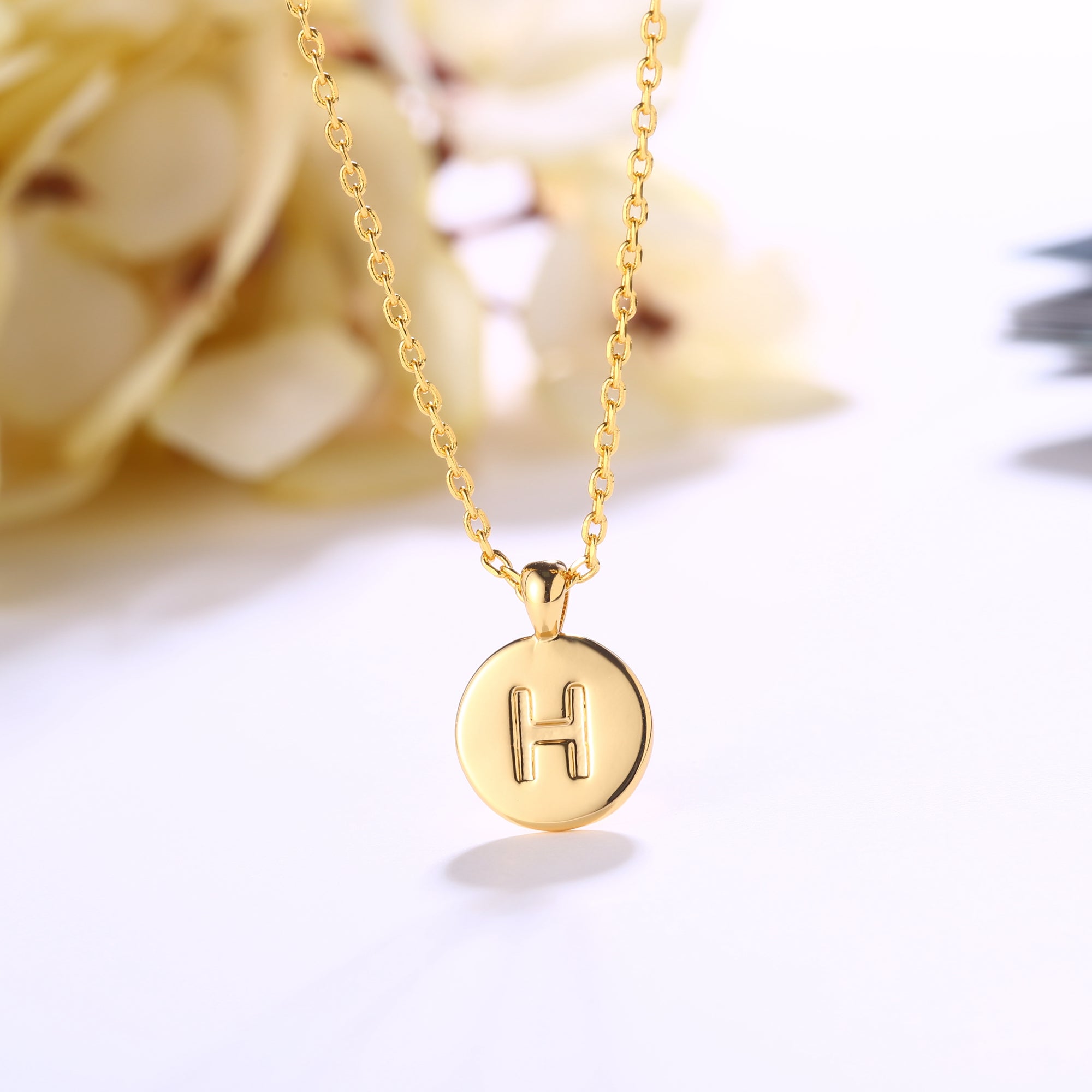 18K Gold Plated Monogram Necklace