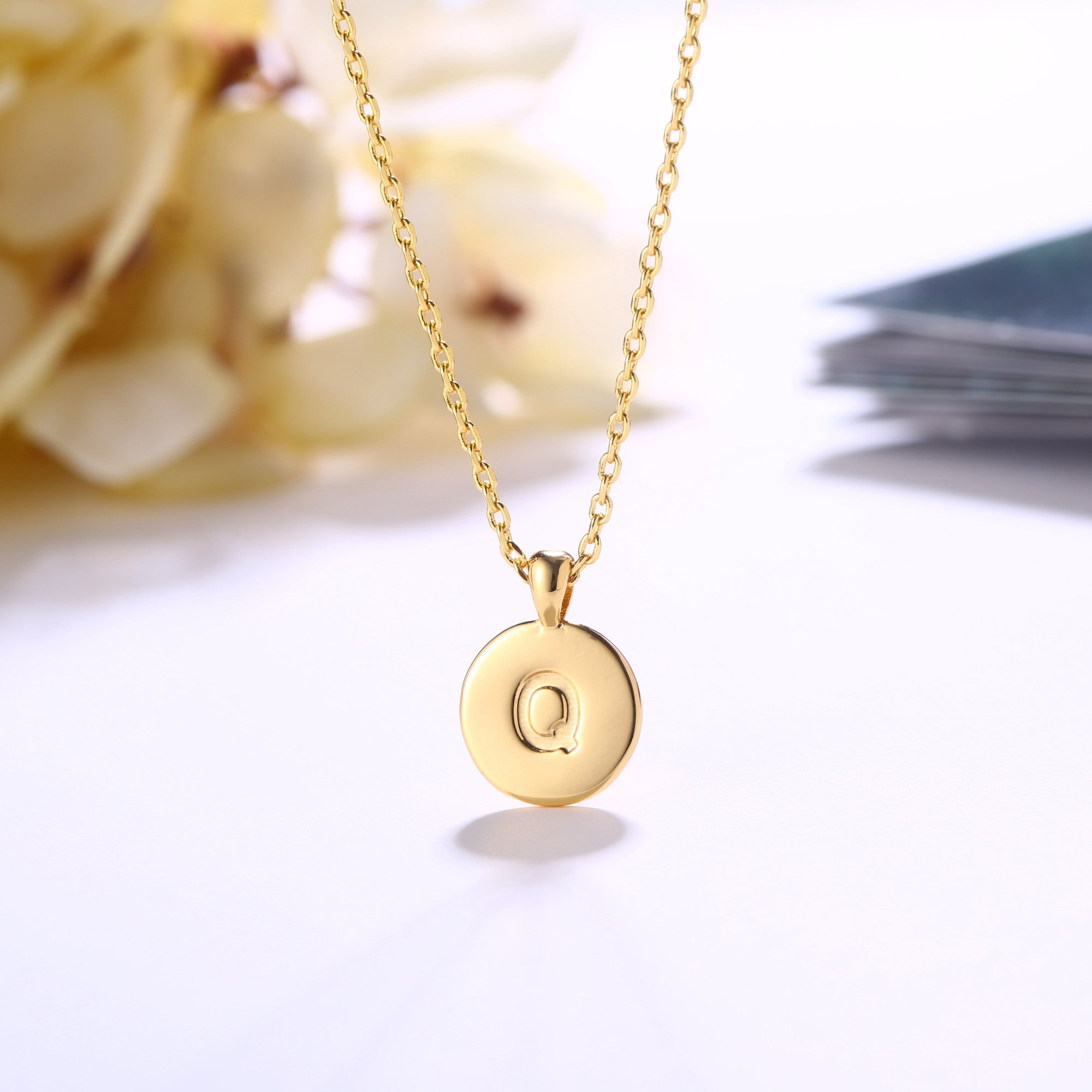 18K Gold Plated Monogram Necklace
