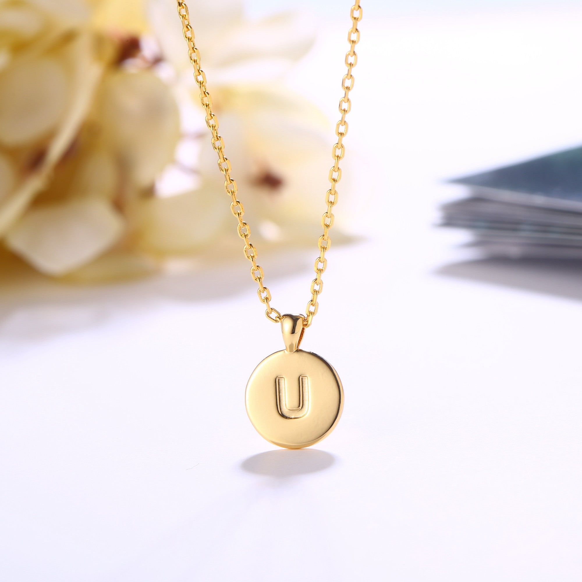 18K Gold Plated Monogram Necklace