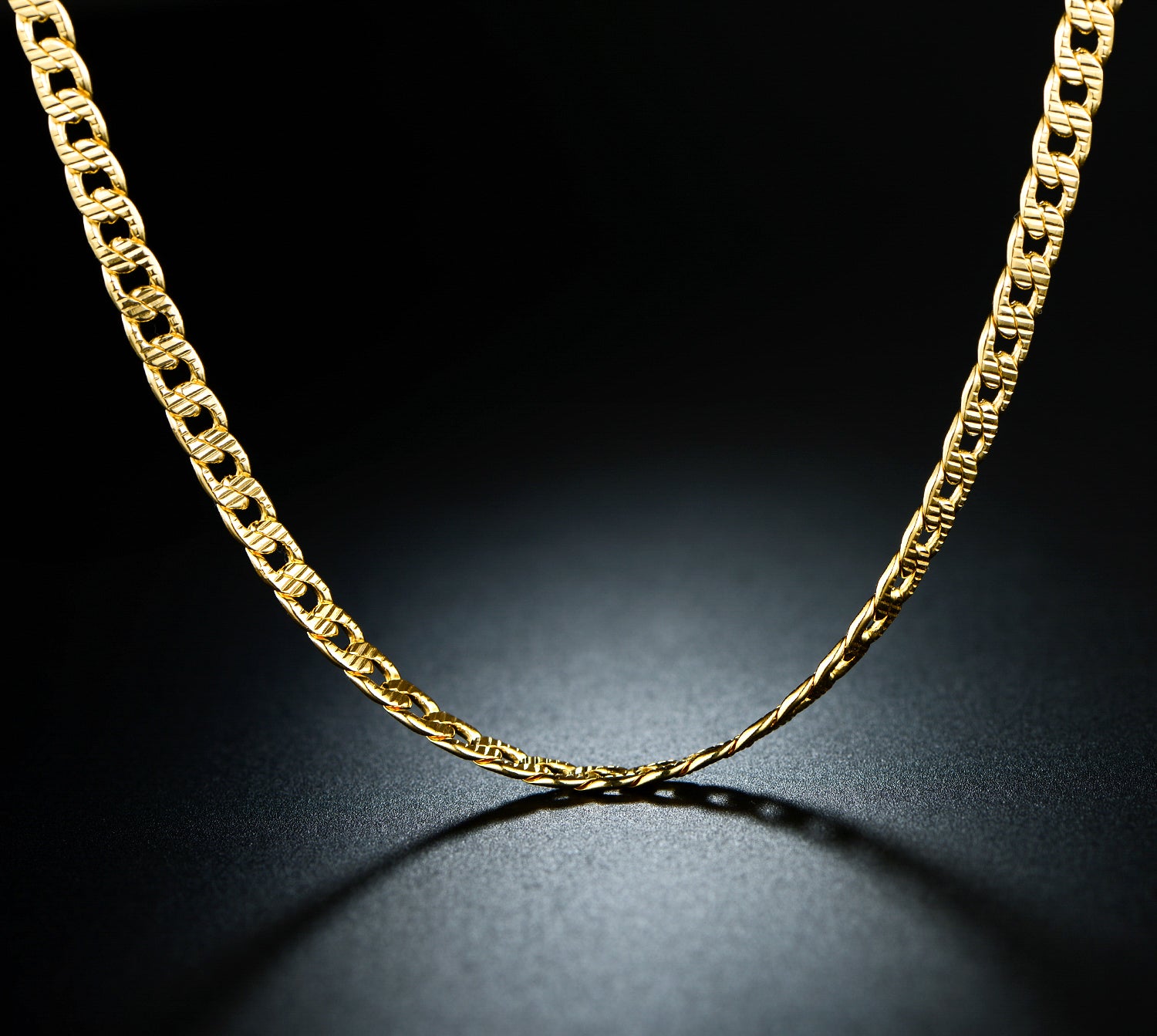 18K Gold Plated Pave 5mm Cuban Link Necklace
