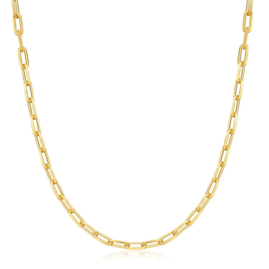 PARADIS 18k Paperclip Long store Link Chain Necklace