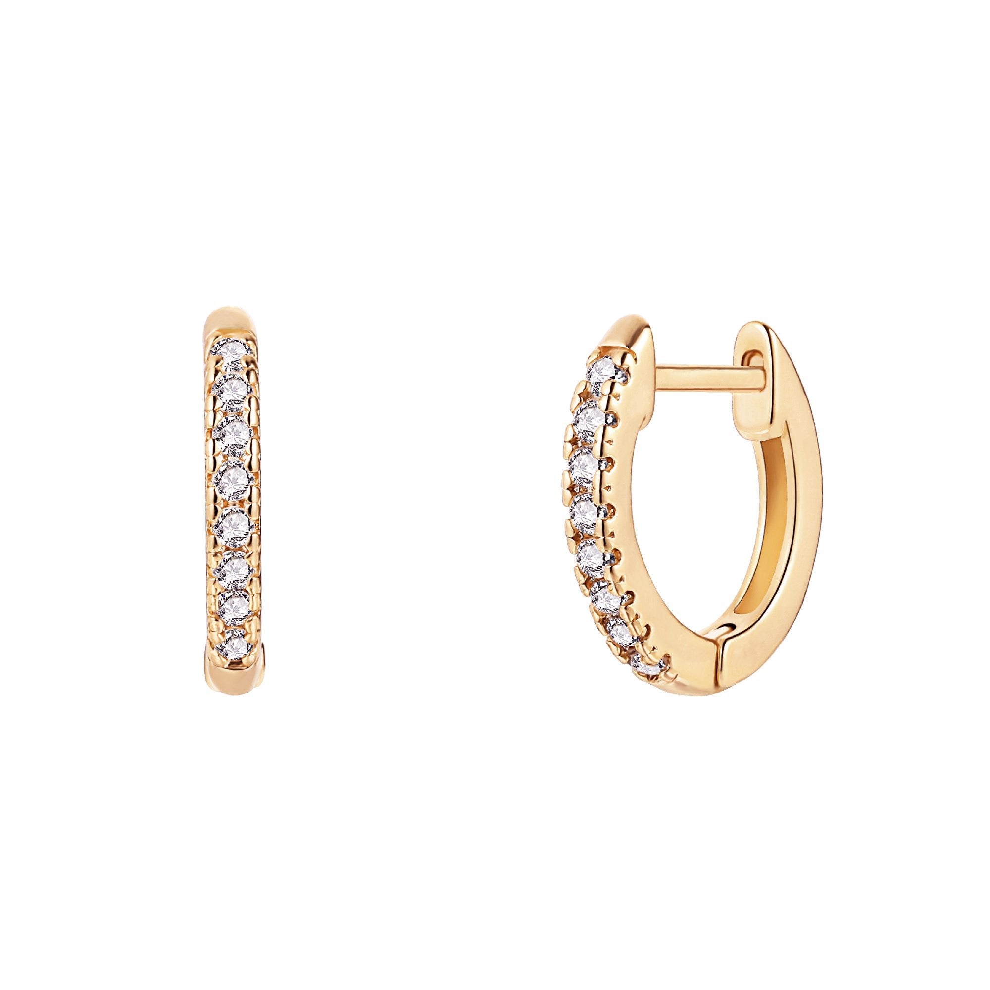 18K Gold Plated Slim Huggie Earrings