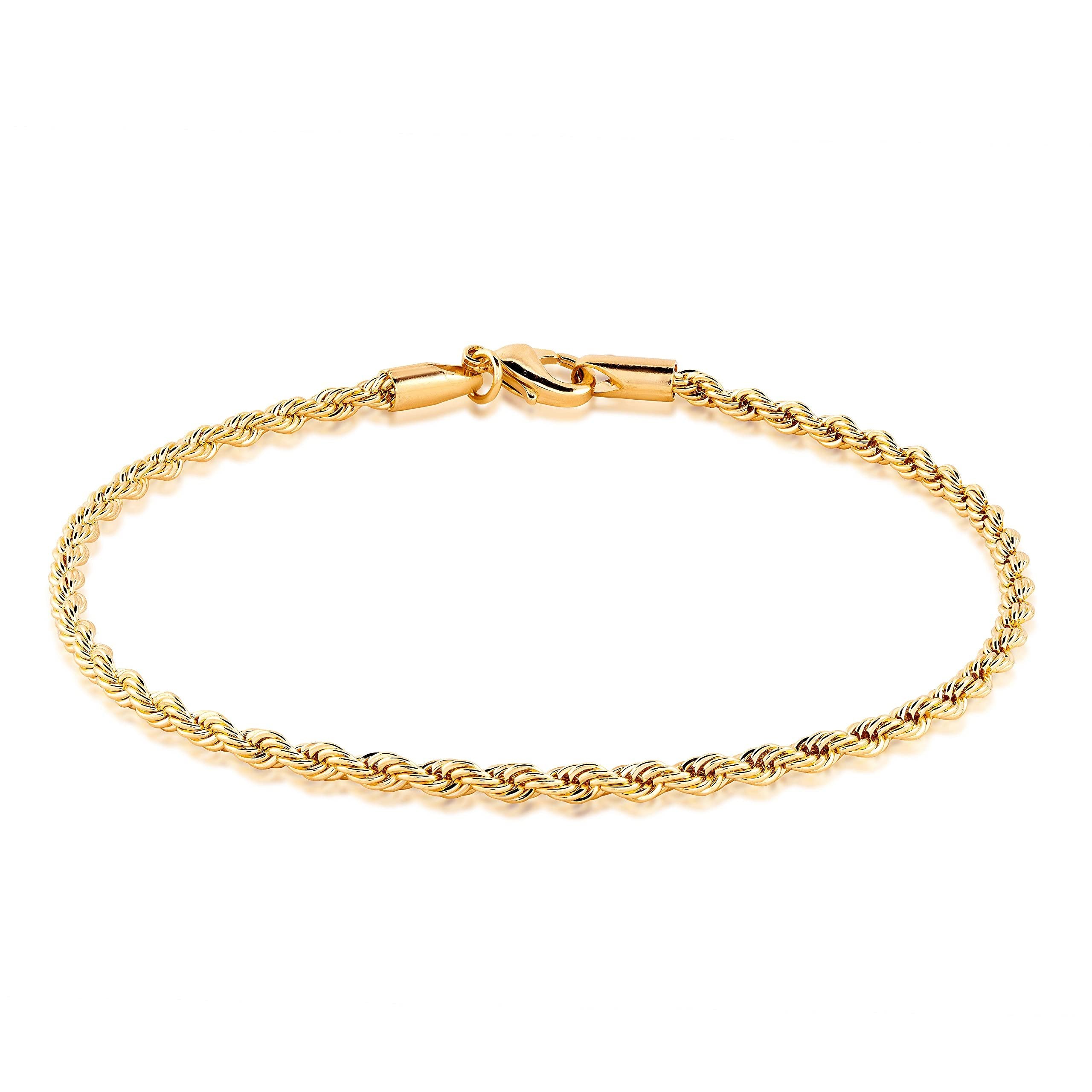 18k Gold Plated Braided Rope Anklet