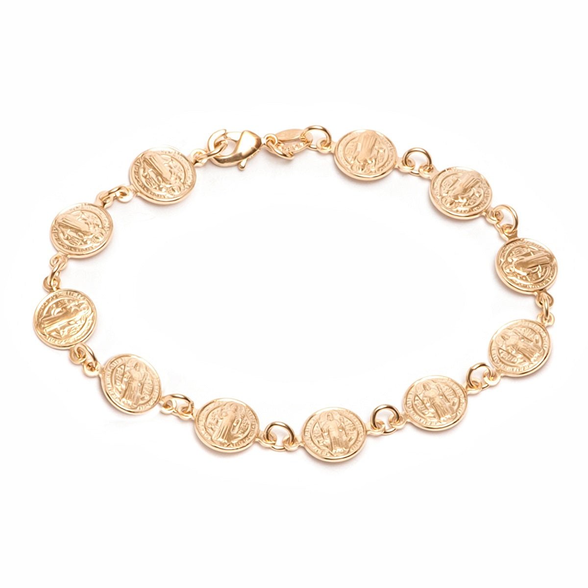 18K Gold Plated Coin Charm Bracelet