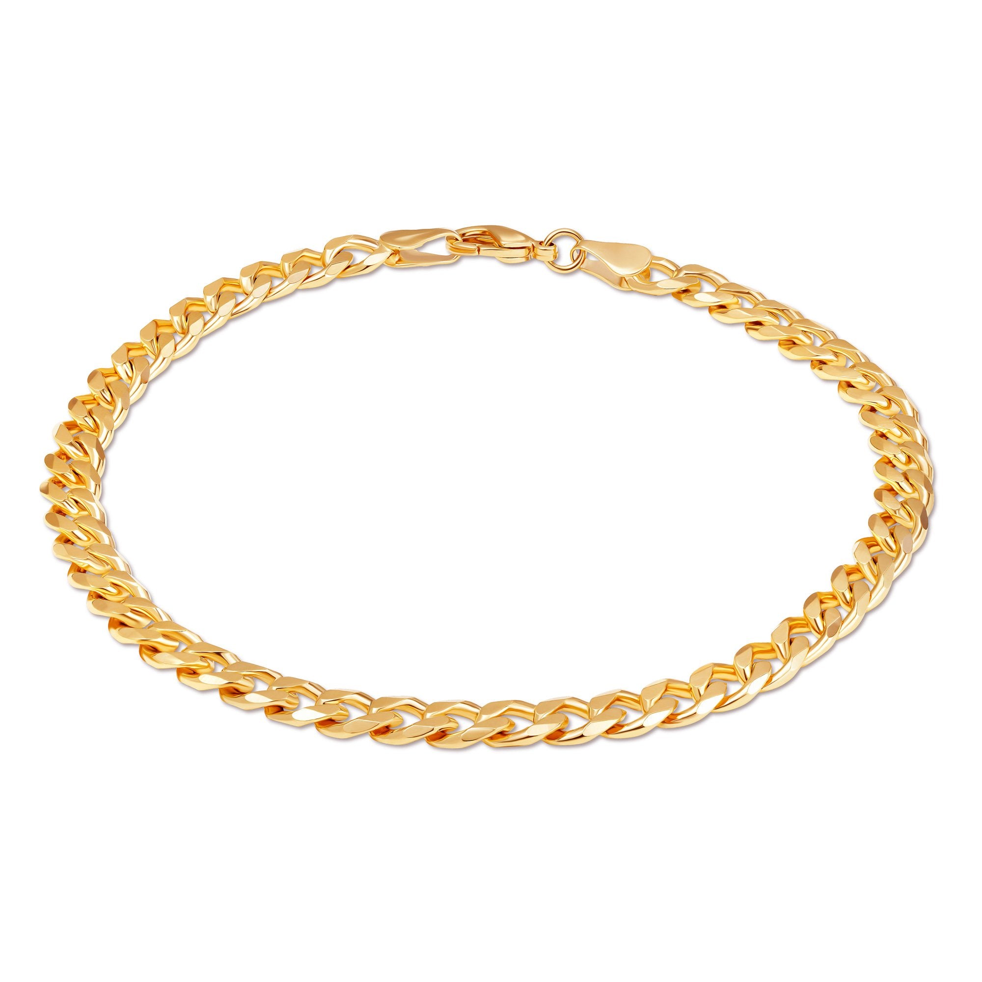 18K Gold Plated Curb Link Anklet