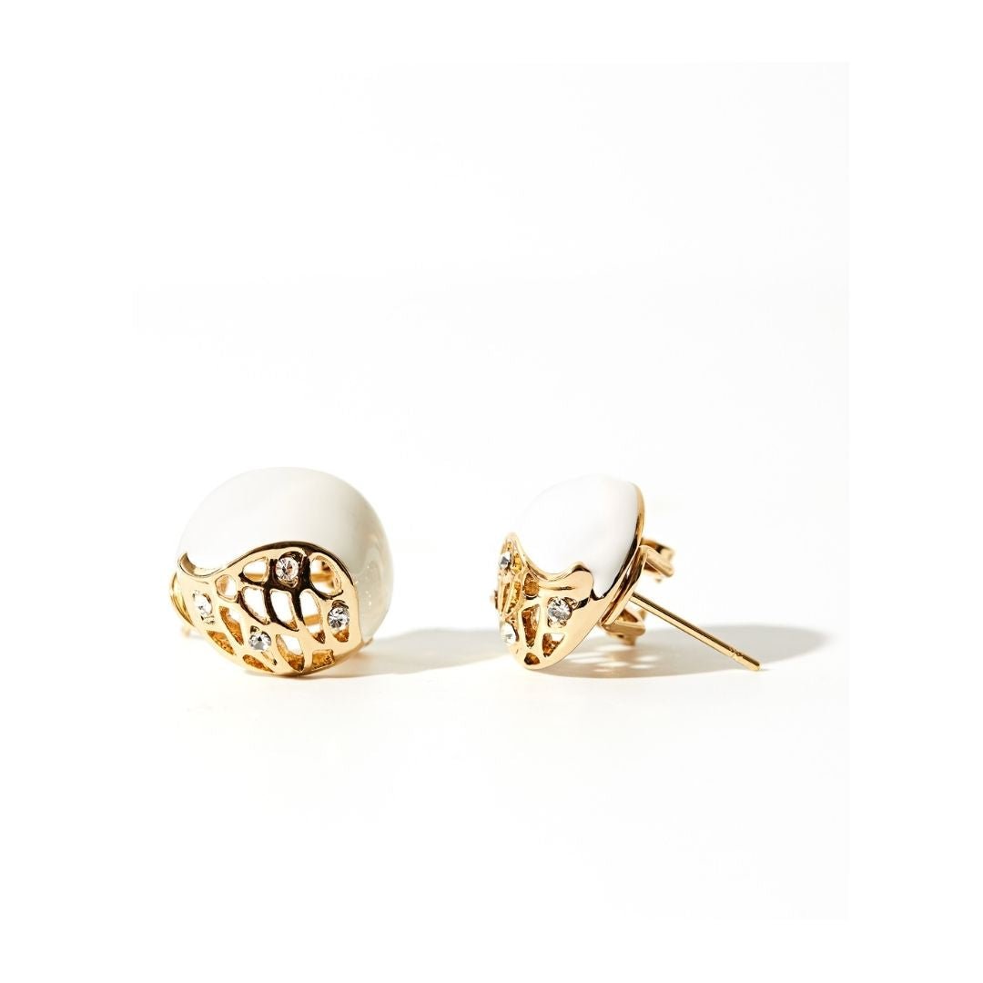  Barzel 18K Gold Plated Love Knot Stud Earrings For