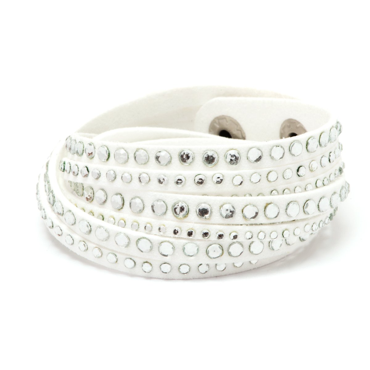 Austrian Crystalized Leather Wrap Bracelet