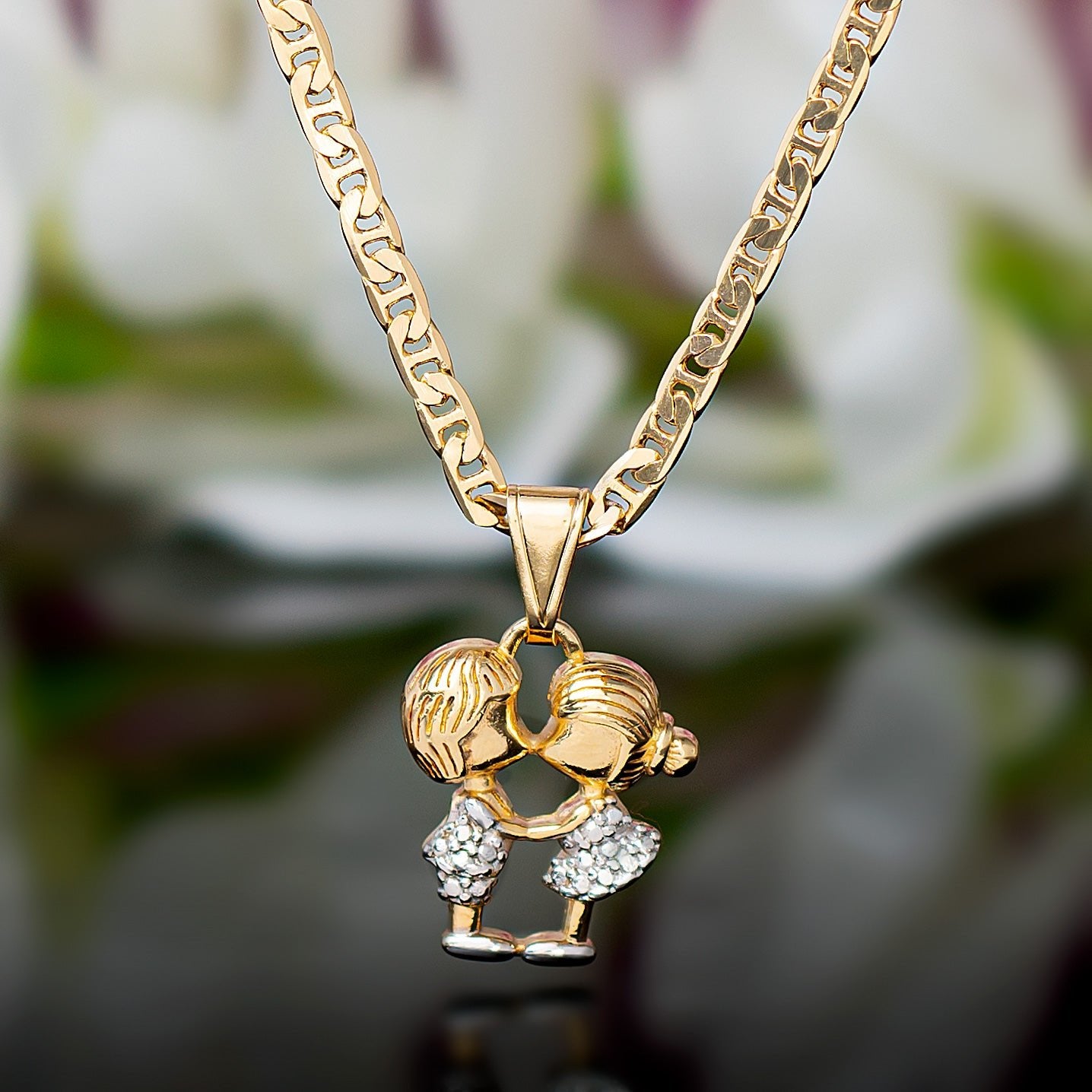 18K Gold Plated Young Love Charm Necklace