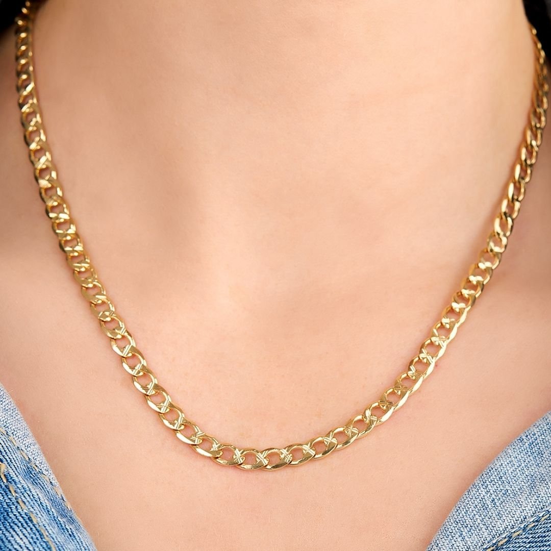 18K Gold Plated 5mm Cuban Link Necklace