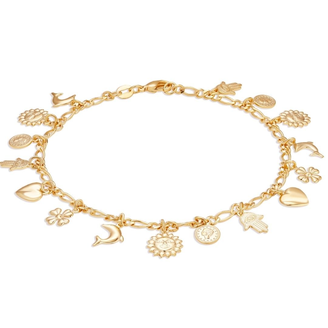 18K Gold Plated Summertime Charm Anklet