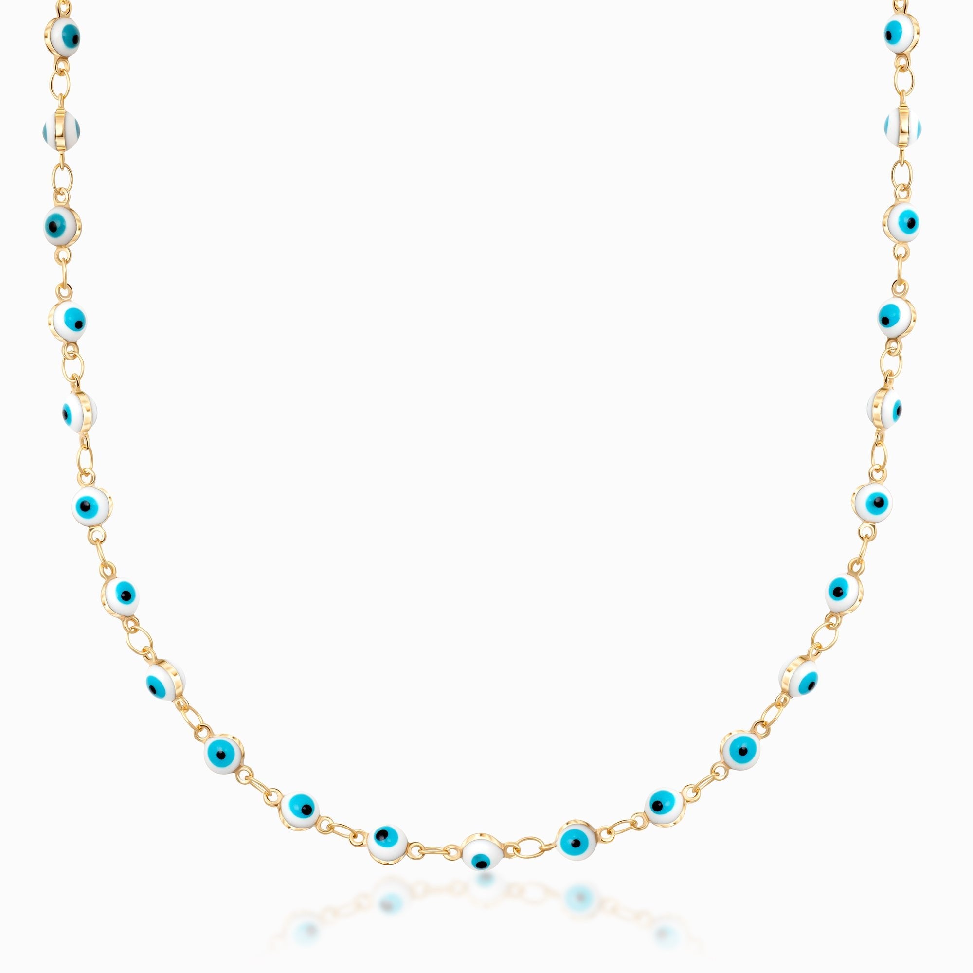 18k Gold Plated Mini Evil Eye Necklace