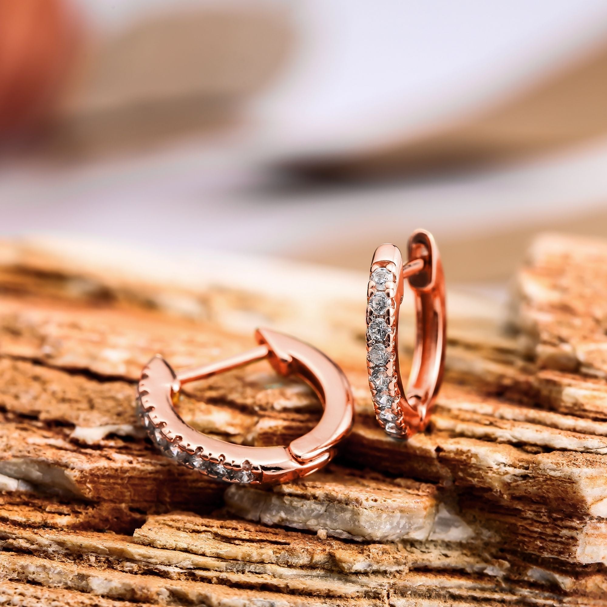 18K Gold Plated Slim Huggie Earrings