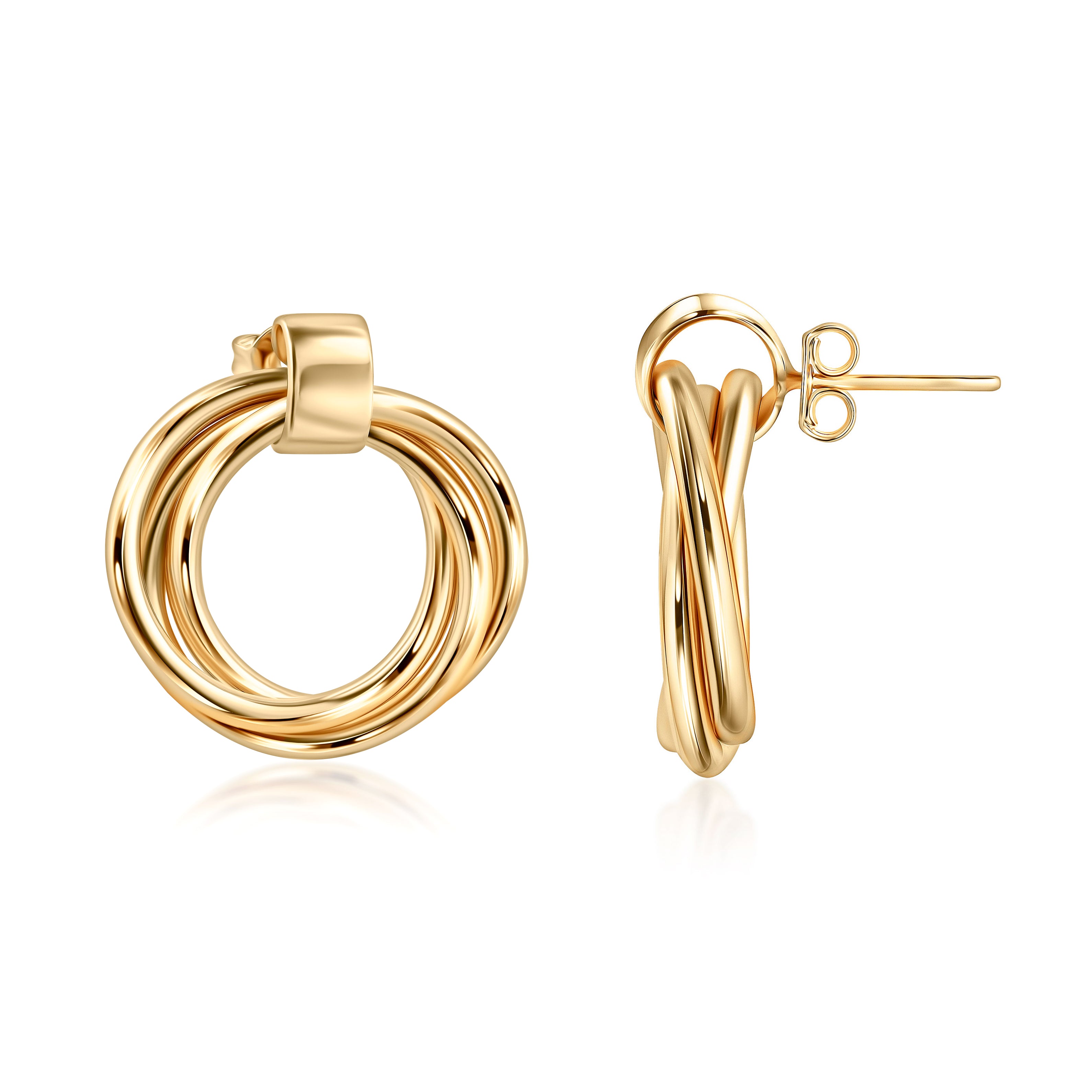 18K Gold Plated Minimalist Triple Hoop Earrings