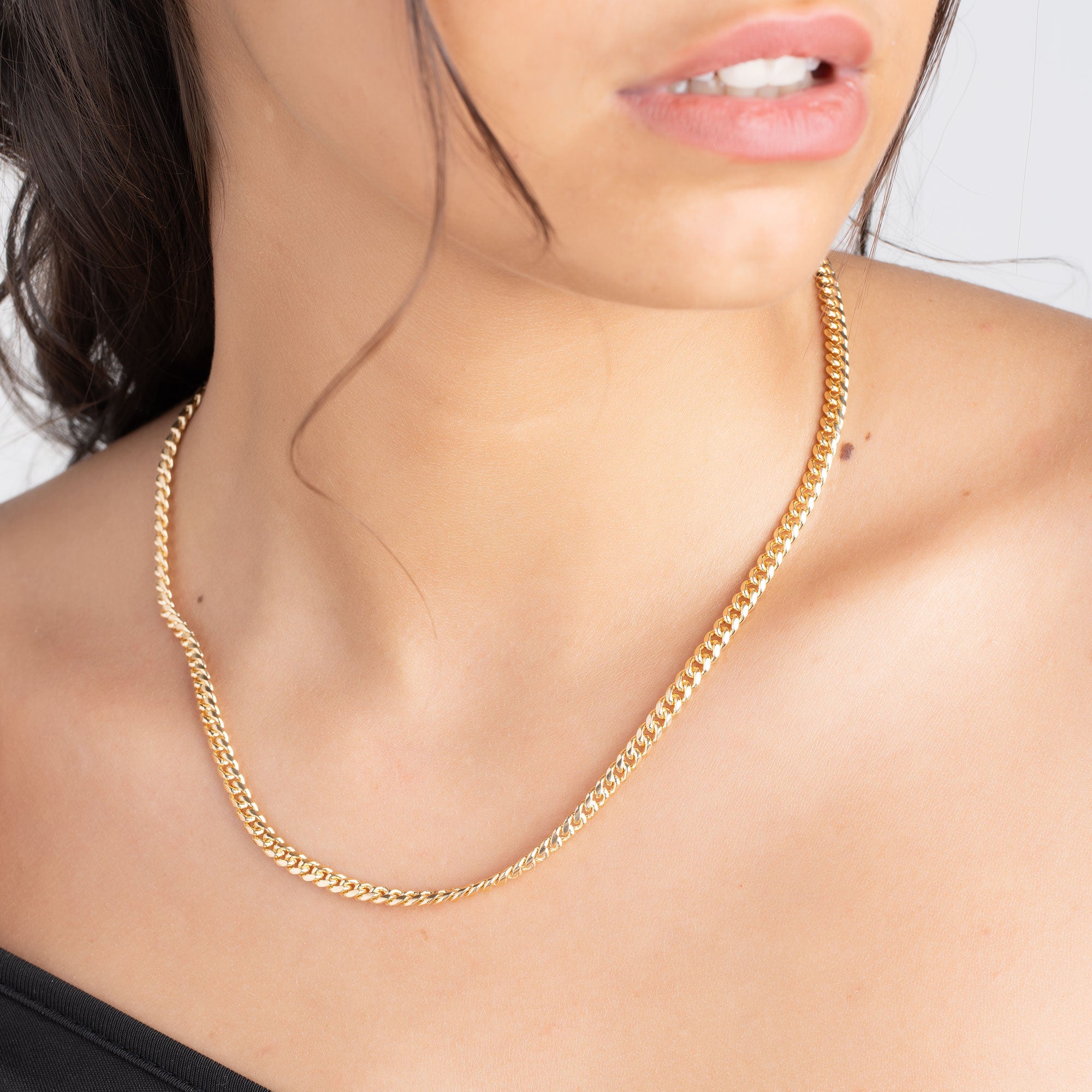 18k Gold Plated Miami Cuban Necklace 4mm Thick