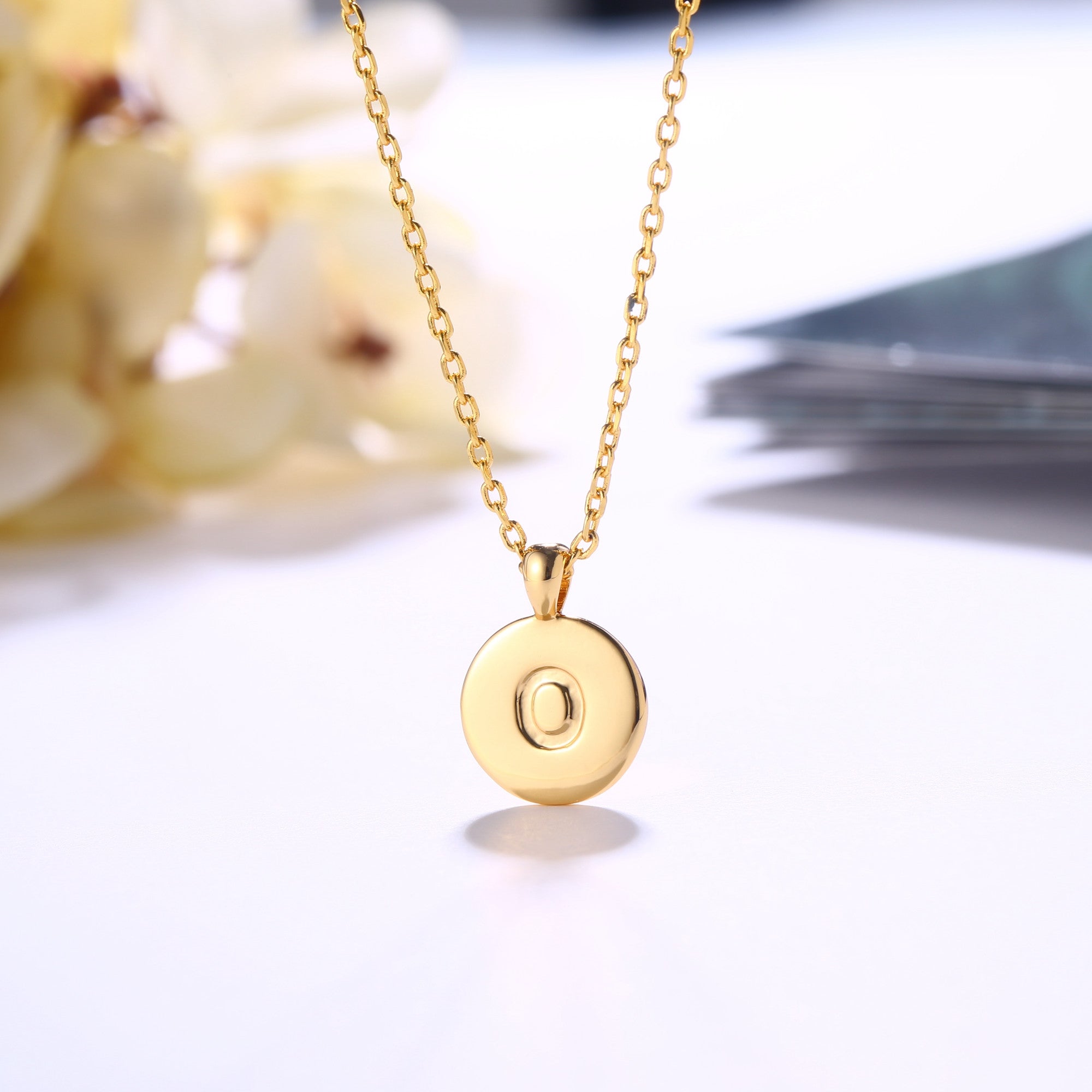 18K Gold Plated Monogram Necklace