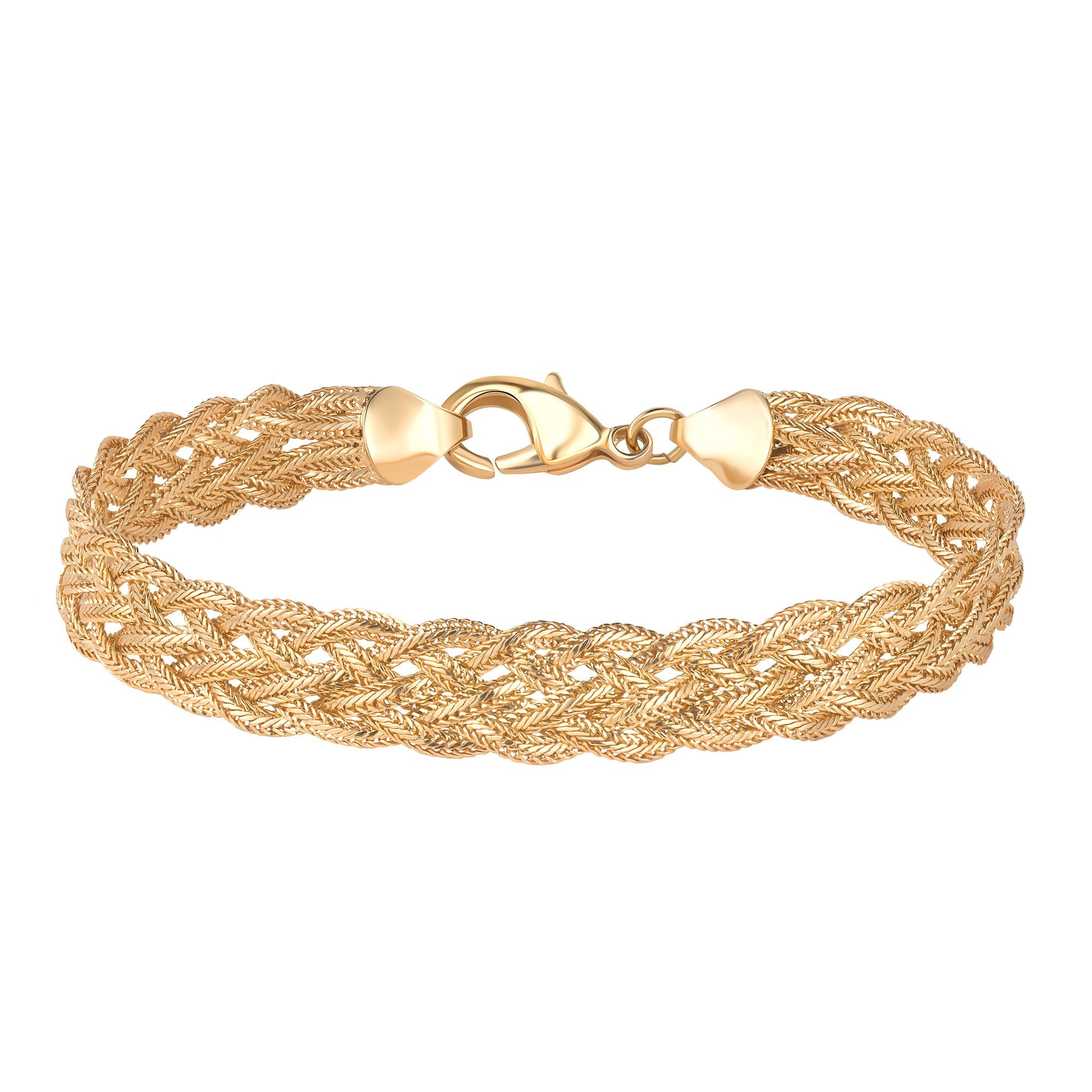 18K Gold Plated Herringbone Bracelet