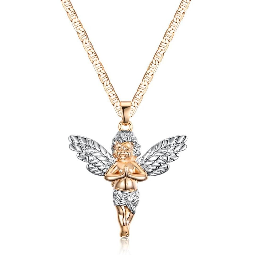 18K Gold Plated Angel Pendant Necklace