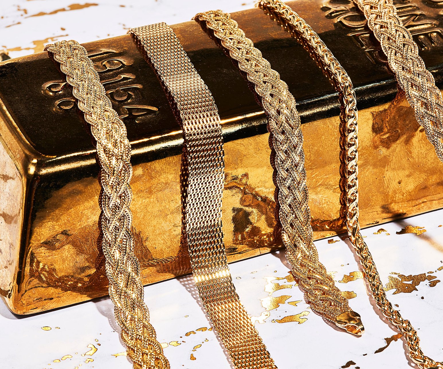 18K Gold Plated Herringbone Bracelet