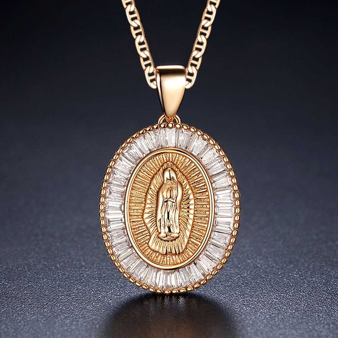 18K Gold Plated Mother Mary Necklace